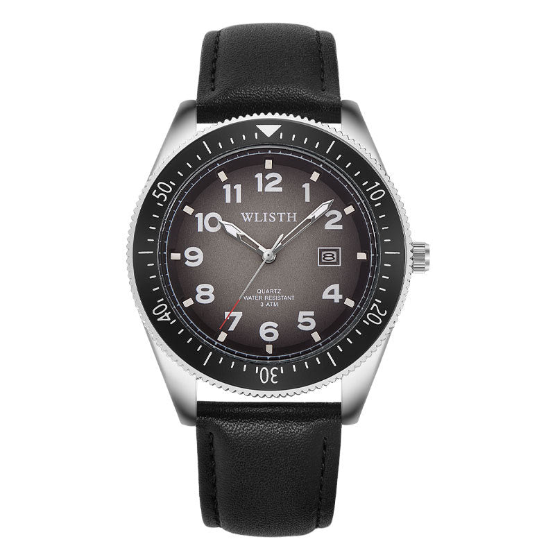Men's Waterproof Luminous Quartz Watch with Steel Band