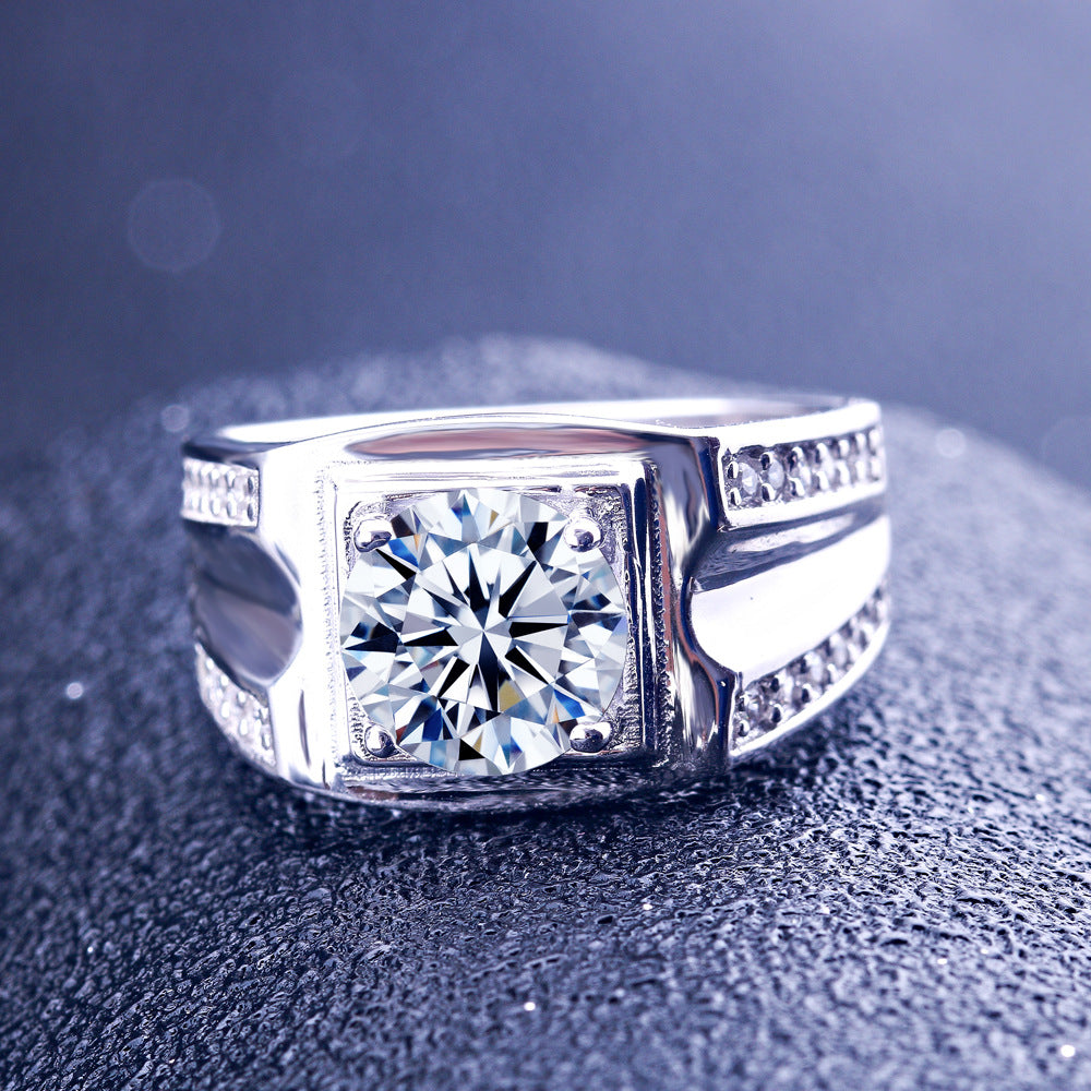 Men's Simple Fashion Sterling Silver Personality Ring