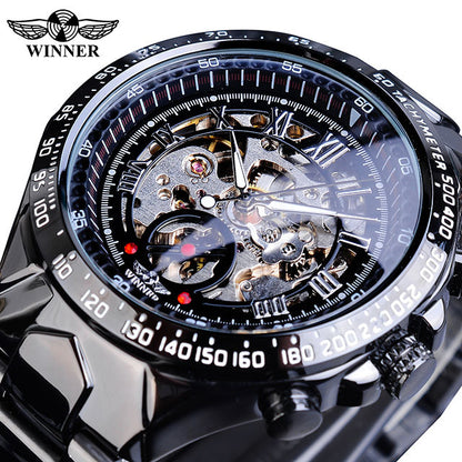 Swiss Men's Personalized All-Steel Luminous Mechanical Watch